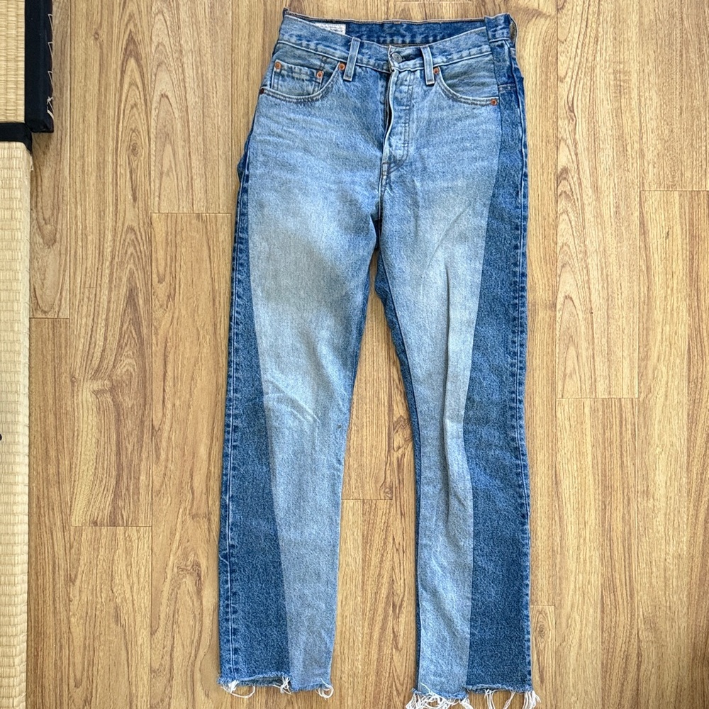 Levi's 501 Two-Tone Blue Straight Leg Jeans